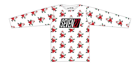 SEVEN27  "SANTA SHUFFLE " LONG SLEEVE TECH TEE